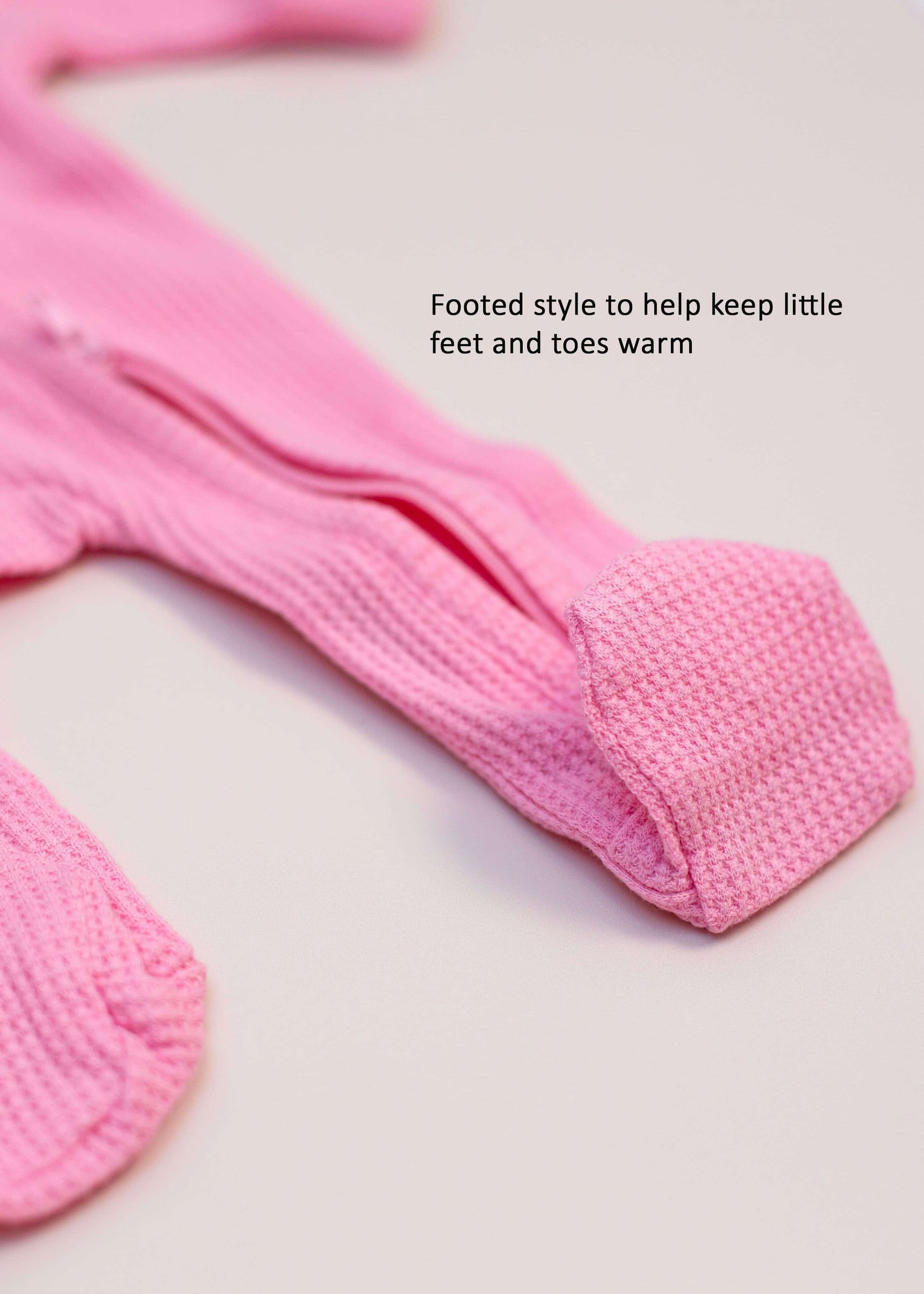 Footed Premature Baby Sleepsuit, Zips & Mitts - Candy Pink Sleepsuit / Babygrow Little Dreamer 