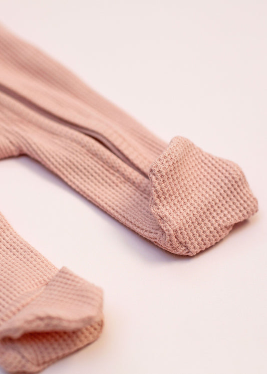 Premature Baby Sleepsuit With 2 Zips & Mitts - Dusky Pink Sleepsuit / Babygrow Little Dreamer 