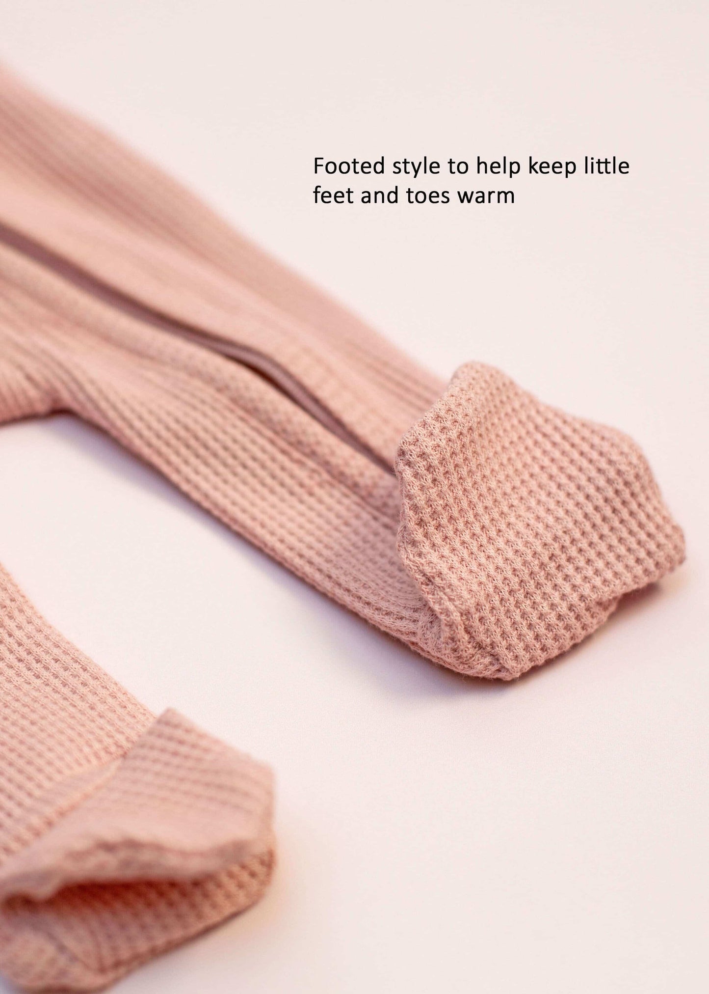 2 Pack Waffle Sleepsuits, Zip, Mitts, Feet - Pink Sleepsuit / Babygrow Little Dreamer 