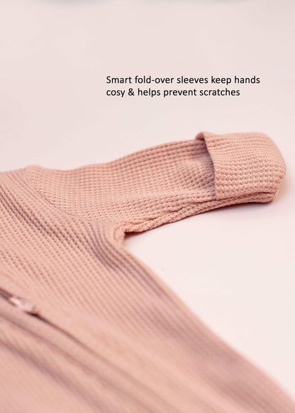 Premature Baby Sleepsuit With 2 Zips & Mitts - Dusky Pink Sleepsuit / Babygrow Little Dreamer 