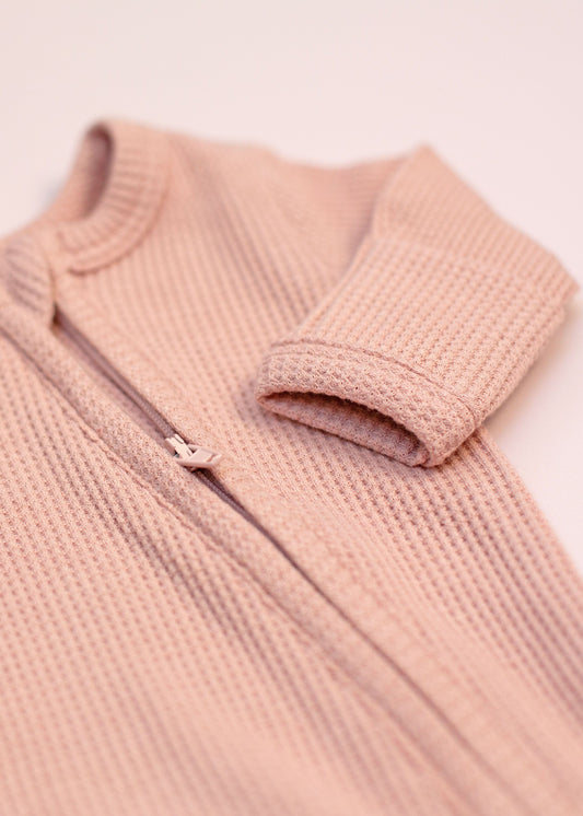 Premature Baby Sleepsuit With 2 Zips & Mitts - Dusky Pink Sleepsuit / Babygrow Little Dreamer 