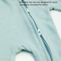 Tiny Baby Sleepsuit With Zips, Integrated Mitts, Footed - Mint Green/Blue Sleepsuit / Babygrow Little Dreamer 