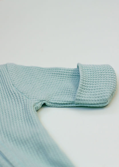 Tiny Baby Sleepsuit With Zips, Integrated Mitts, Footed - Mint Green/Blue Sleepsuit / Babygrow Little Dreamer 