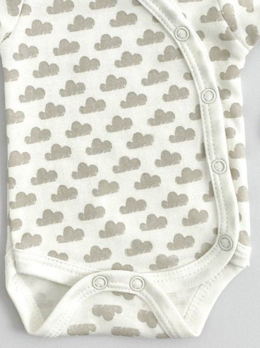 Bodysuit, Silver Cloud, Premium 100% Organic Cotton Tiny & Small
