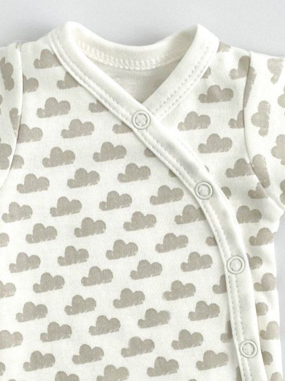Bodysuit, Silver Cloud, Premium 100% Organic Cotton Tiny & Small