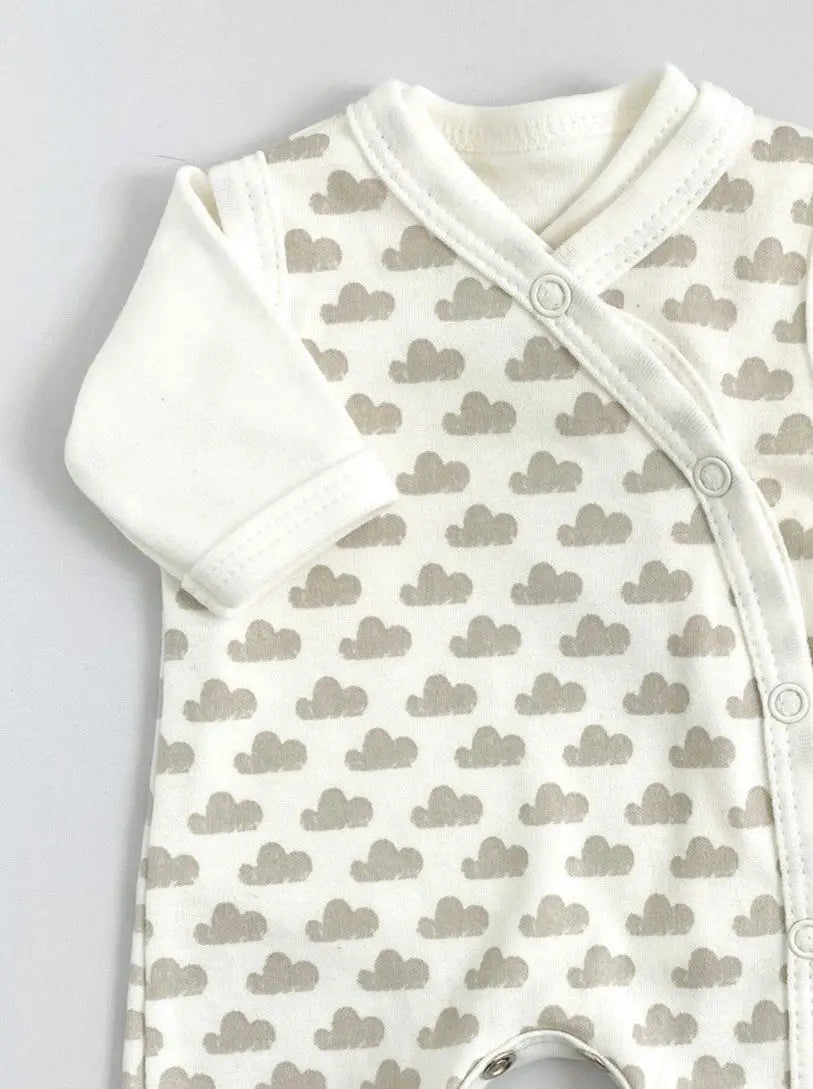 Dungaree & Top Set, Silver Cloud, Premium 100% Organic Cotton Tiny & Small