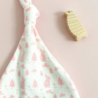 Knotted Hat, Bunny Meadow, Premium 100% Organic Cotton Tiny & Small