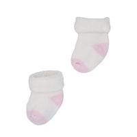 White with Pink toes and heels Stay-on Towelling Premature Baby Socks Socks Little Mouse Baby Clothing & Gifts 