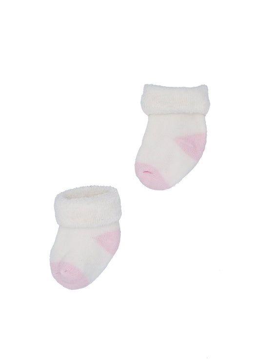 White with Pink toes and heels Stay-on Towelling Premature Baby Socks Socks Little Mouse Baby Clothing & Gifts 