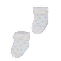 White With Blue Spots Stay-on Towelling Premature Baby Socks Socks Little Mouse Baby Clothing & Gifts 