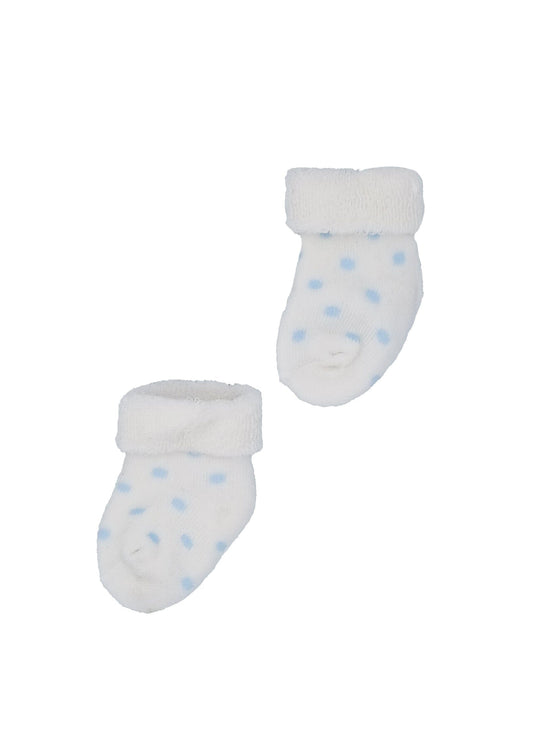 White With Blue Spots Stay-on Towelling Premature Baby Socks Socks Little Mouse Baby Clothing & Gifts 