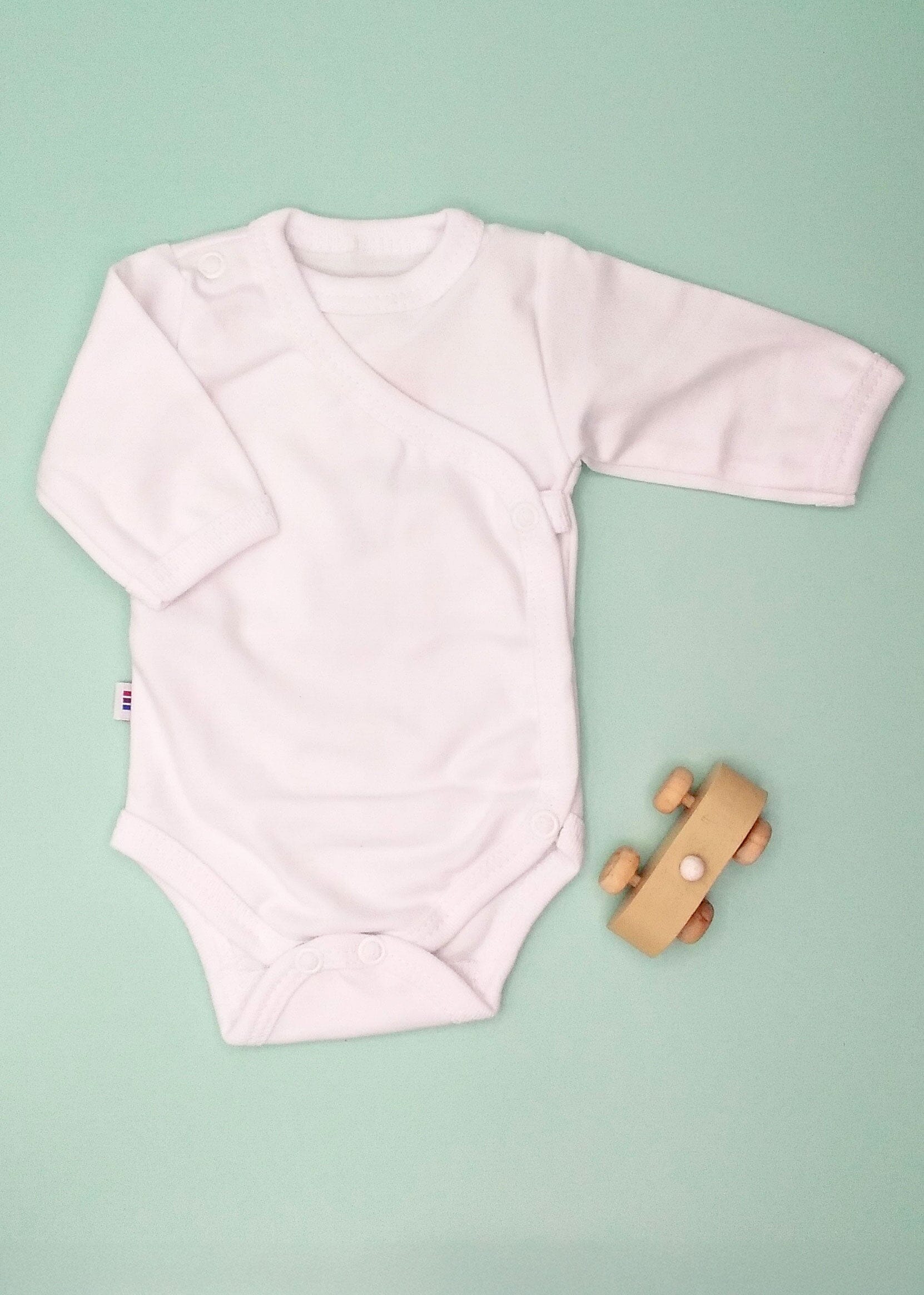 Early Baby Bodysuit, Envelope Design - White Bodysuit / Vest EEVI 