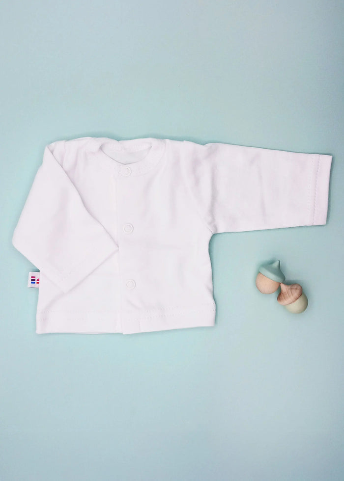 Early Baby Long Sleeved Top, Plain White