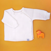 Knitted White Cardigan Cardigan / Jacket La Manufacture de Layette 
