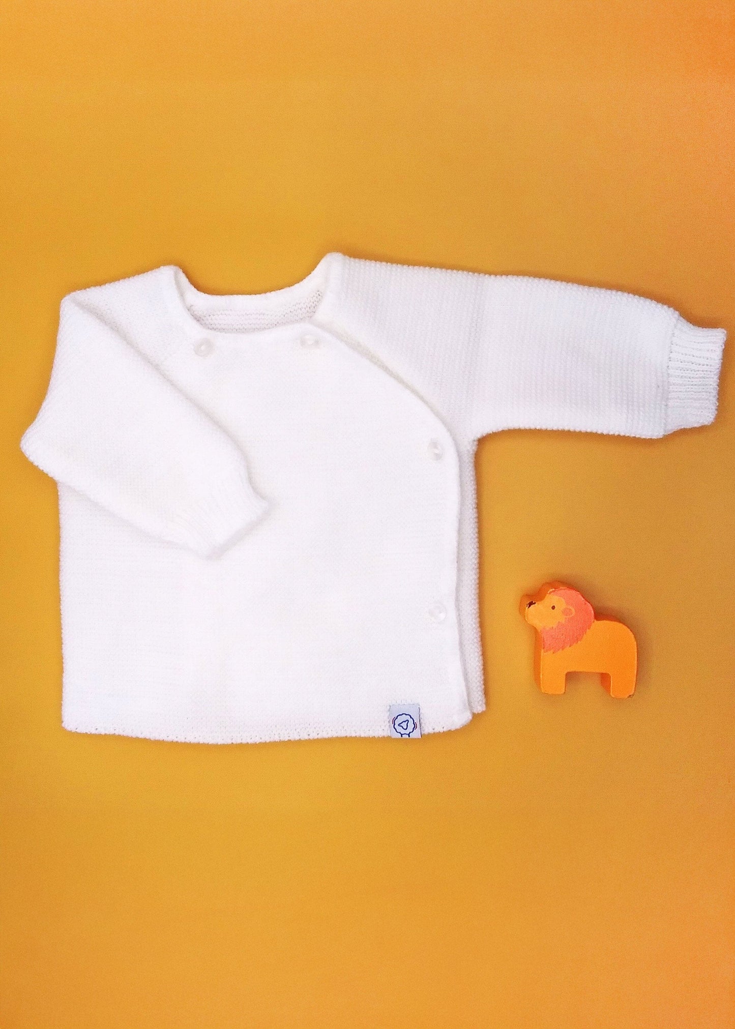 Knitted White Cardigan Cardigan / Jacket La Manufacture de Layette 