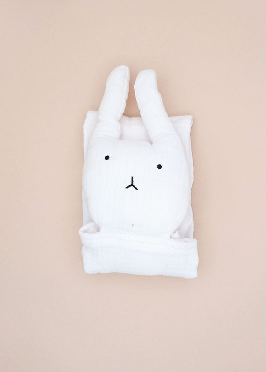 White 100% Organic Cotton Rabbit Comforter Little Dreamer