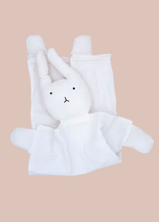 White 100% Organic Cotton Rabbit Comforter Little Dreamer