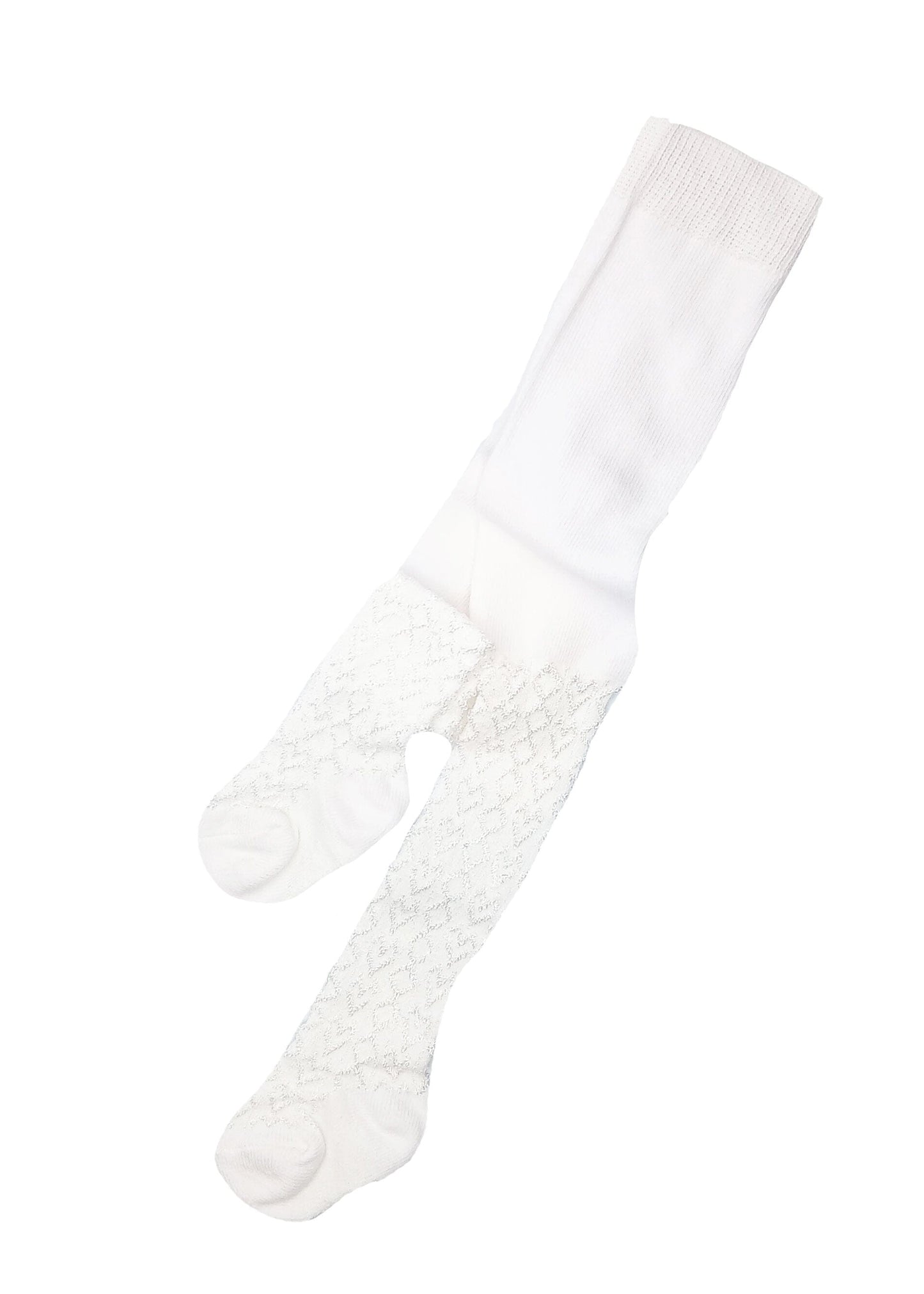 White Tiny Baby Tights. Cotton, Lacy Hearts Tights Nursery Time 