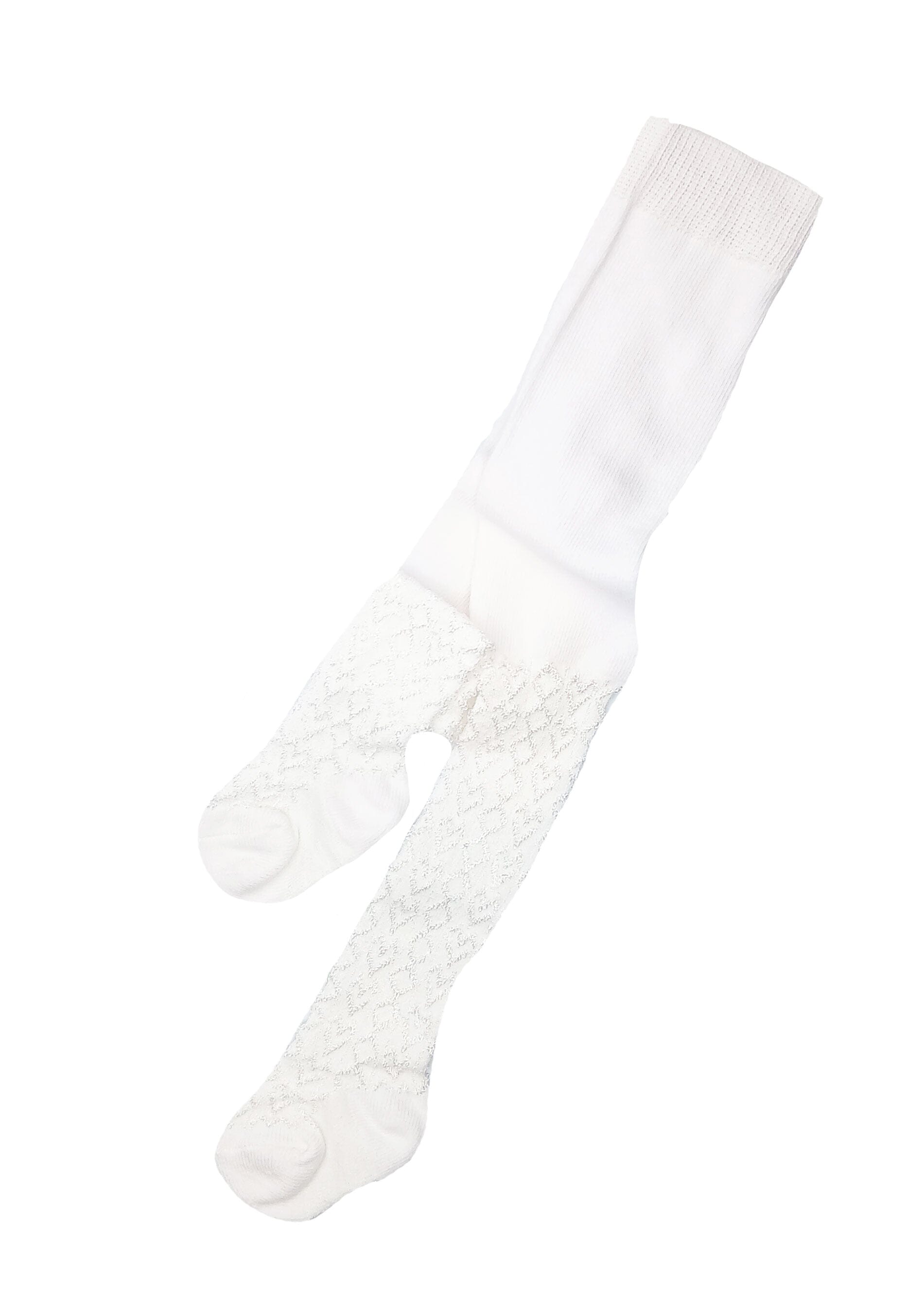 White Tiny Baby Tights. Cotton, Lacy Hearts Tights Nursery Time 