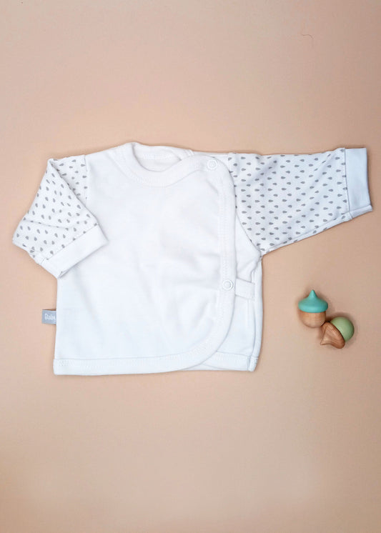 Early Baby Wraparound Top, White Top / T-shirt EEVI 