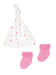 Premature Baby Knotted Hat and Towelling Socks Set - Pink Stars Hat, Mitts & Booties Set Little Mouse Baby Clothing & Gifts 