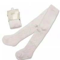 White Tiny Baby Tights. Cotton, Knitted Pattern Design (Copy) Tights Nursery Time 