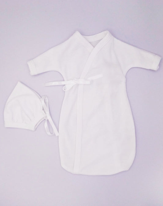 Funeral Gown, White Bereavement gown Tiny & Small 