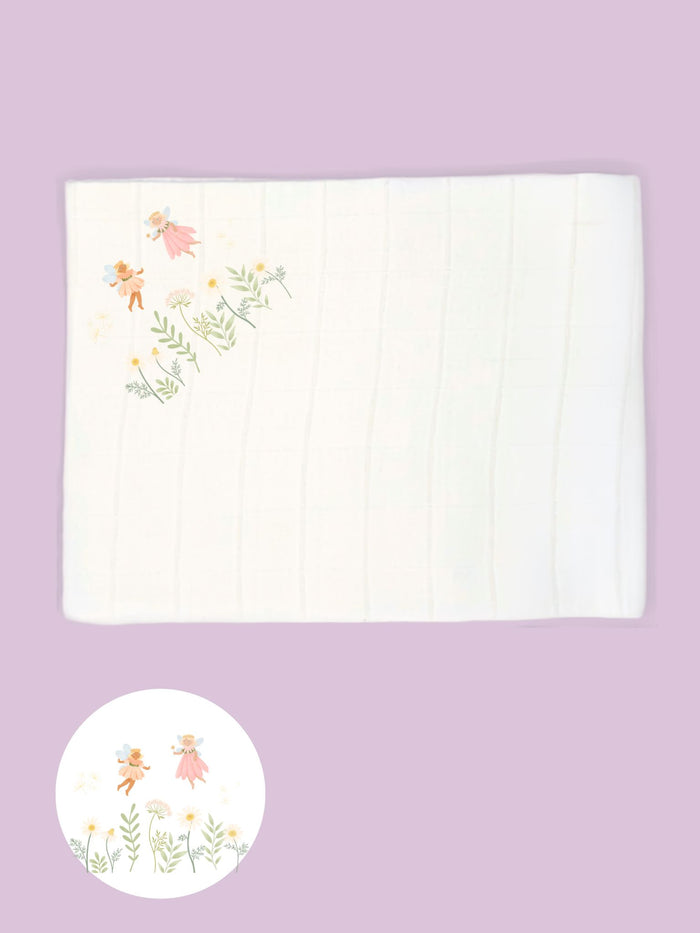 'Fairy Garden' 100% Pure Cotton Muslin - 70cm x 70cm - One Muslin