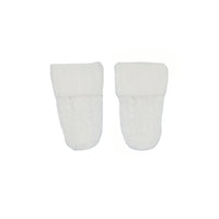 Tiny Baby Knitted Mittens, White Mittens Soft Touch 