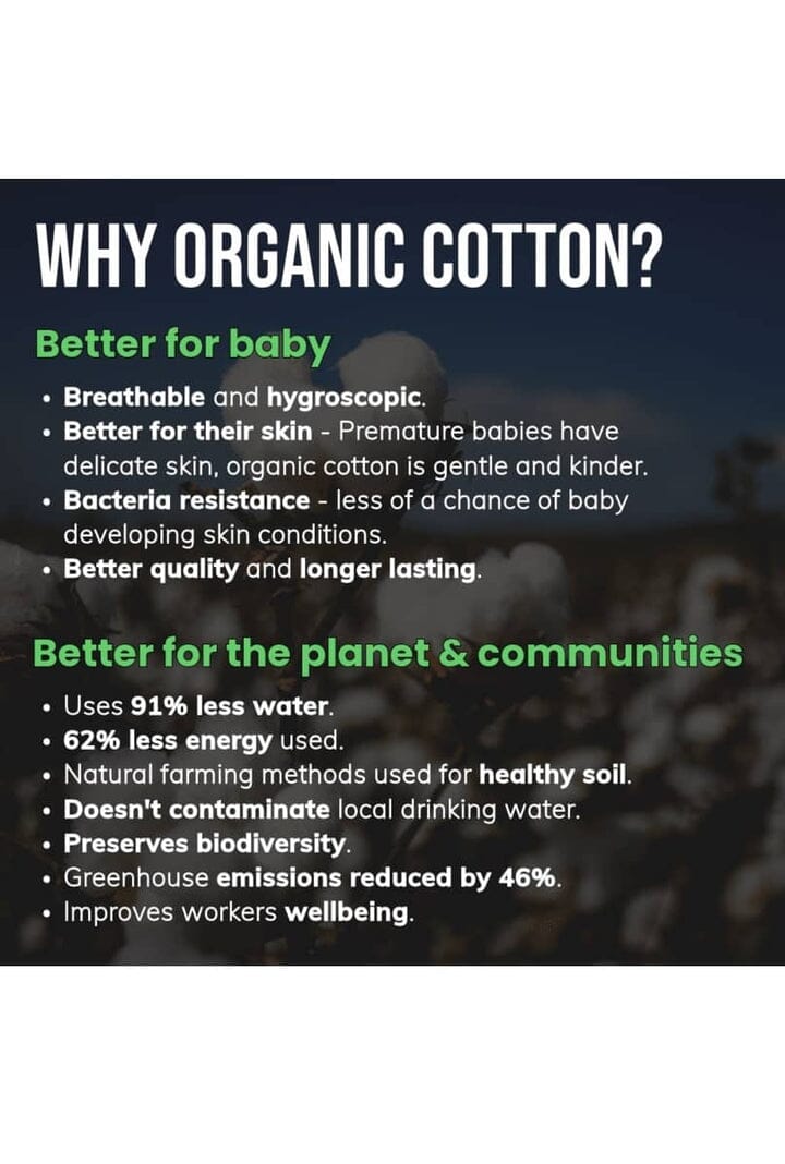 Incubator Vest, Mint Clouds, Premium 100% Organic Cotton - Incubator Vest - Tiny & Small