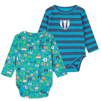 Piccalilly Short Sleeve Baby Bodysuits (Pack Of 2) - Tree Tops Bodysuit / Vest Piccalilly 