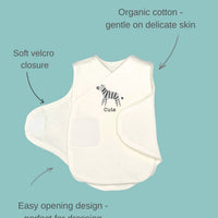 'Cute ' Zebra Incubator Vest with Knotted Hat - organic cotton Bodysuit / Vest Little Dreamer 