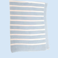 Ziggle Baby - Blue and White Stripes Blanket Blanket Ziggle Baby 