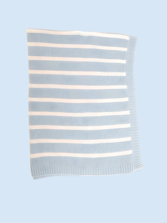 Ziggle Baby - Blue and White Stripes Blanket Blanket Ziggle Baby 