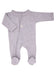 100% Cotton Footed Zip Up Sleepsuit - Grey Sleepsuit / Babygrow Little Lumps 