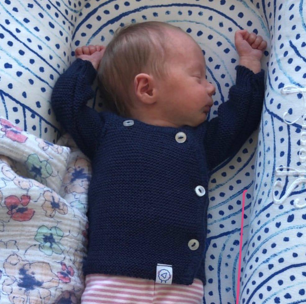 Premature Baby Cardigan, Knitted, Navy - Cardigan / Jacket - La Manufacture de Layette