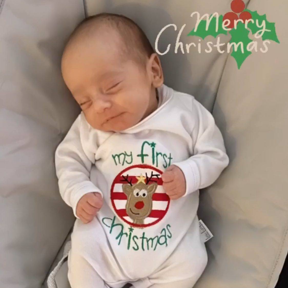 My First Christmas Premature Baby Sleepsuit Little Lumps 