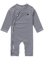 Striped Footless Sleepsuit - Navy & White (Tiny Baby)