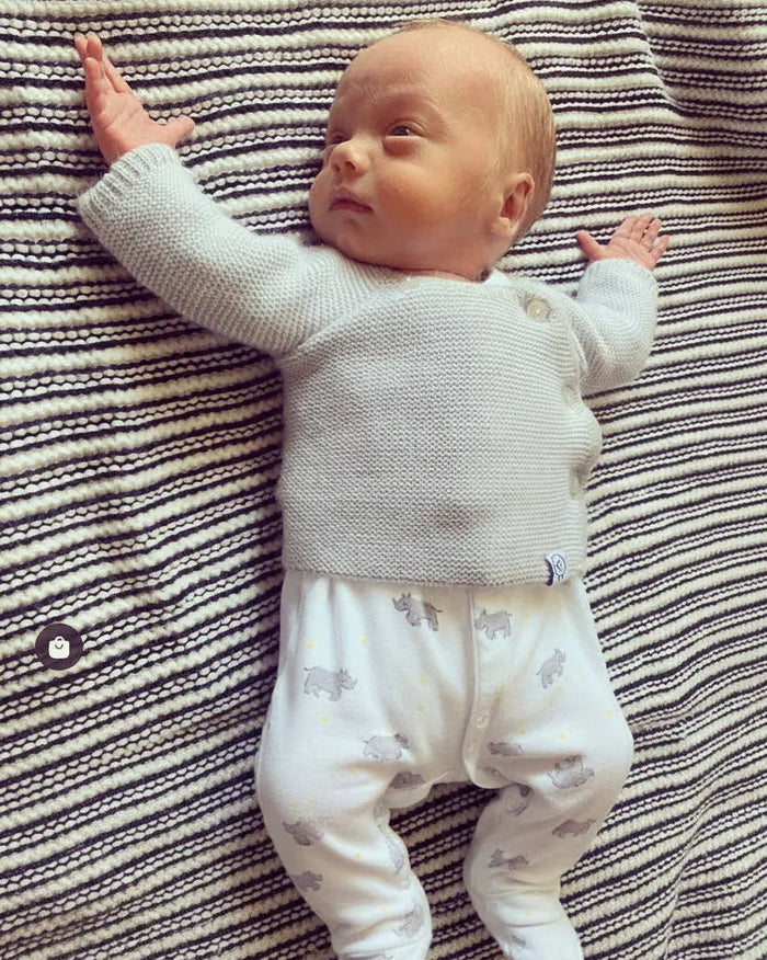 Knitted Light Grey Cardigan