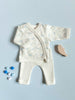 Premature Baby Set, Wrap top & trousers, Ocean Blue, Premium Organic Cotton - set - Tiny & Small
