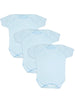 3 Pack - 100% Cotton Blue Short Sleeved Bodysuits (Early Baby, 3-5lb) - Bodysuit / Vest - Little Mouse Baby Clothing & Gifts