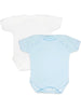 2 Pack - 100% Cotton Blue & White Short Sleeved Bodysuits (Early Baby, 3-5lb) - Bodysuit / Vest - Little Mouse Baby Clothing & Gifts