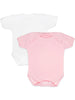 2 Pack - 100% Cotton Pink & White Short Sleeved Bodysuits (Early Baby, 3-5lb) - Bodysuit / Vest - Little Mouse Baby Clothing & Gifts