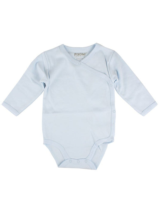 Organic Cotton Tiny Baby Sky Blue Long Sleeve Vest (5-8lb)