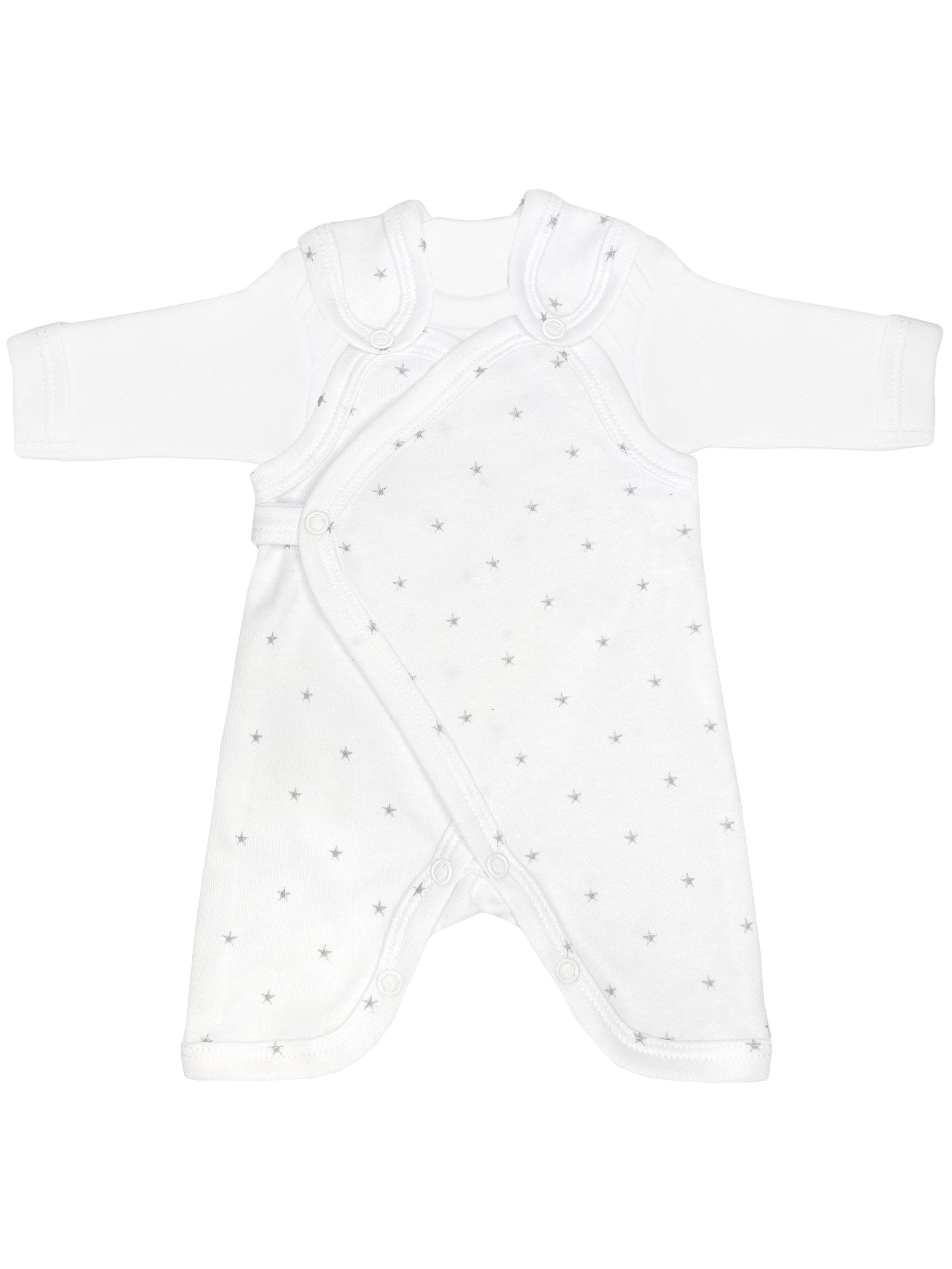 Early Baby Top & Dungarees Set - White with Stars - Dungaree - Lorita