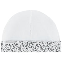 White Polka Dot Hat - Reversible Hat Noppies 