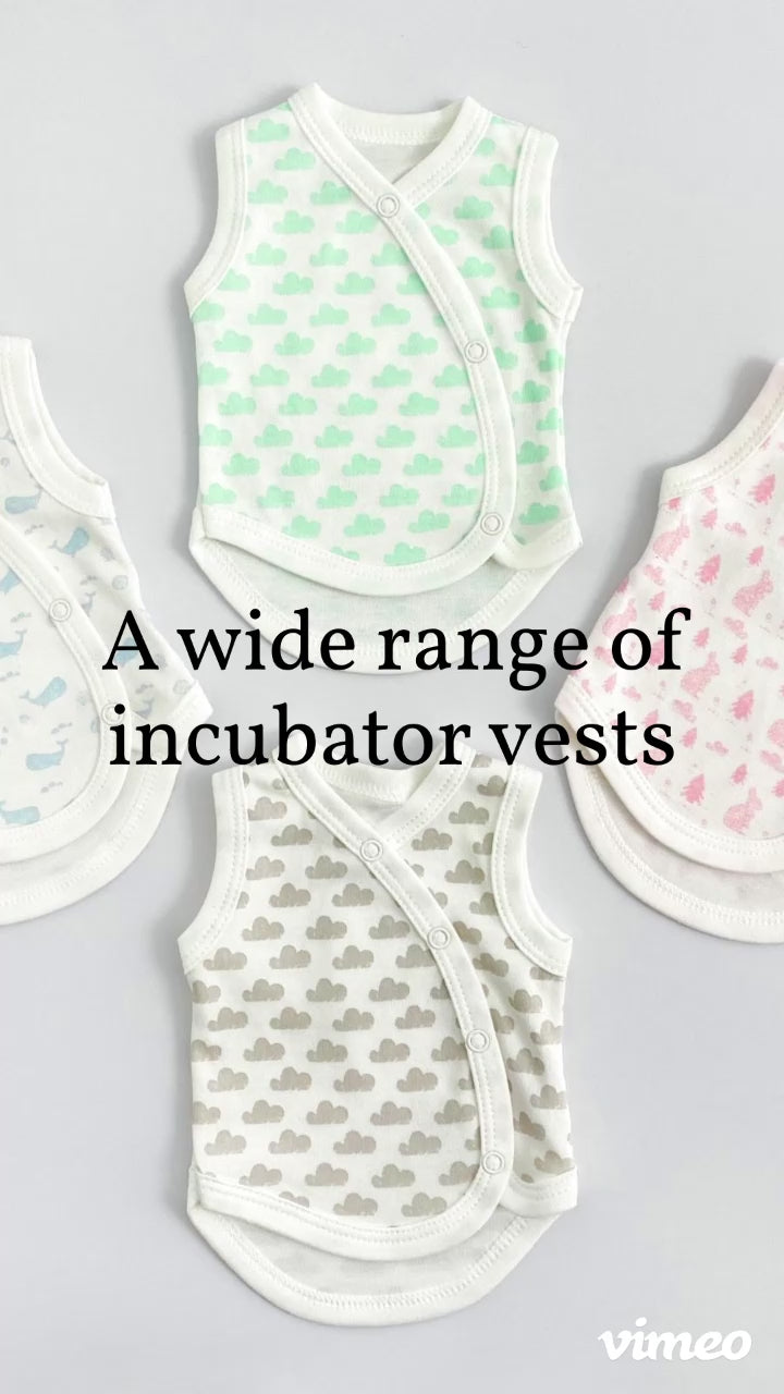 Incubator Vest, Apricot Floral, Premium 100% Organic Cotton