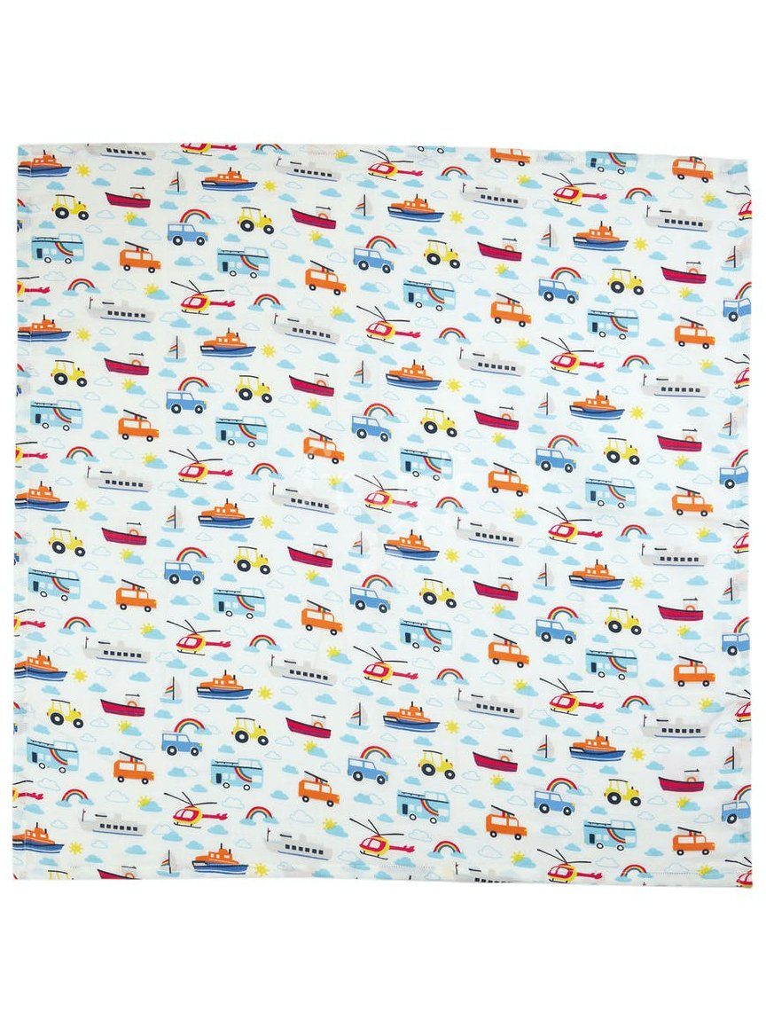 Organic Cotton Tractors, Boats & Cars Muslin 2 Pack by Frugi - Muslin - Frugi