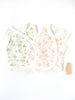 2 Pack Incubator Vest Set, Apple & Apricot Floral, Organic Cotton - Set - Tiny & Small