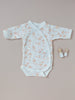 Bodysuit, Apricot Floral, Premium 100% Organic Cotton - Bodysuit / Vest - Tiny & Small